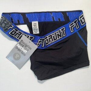 FORT TROFF Size XL Grunt Corp Mesh Boxer Jock - Blue/Black/White-Mesh Pouch